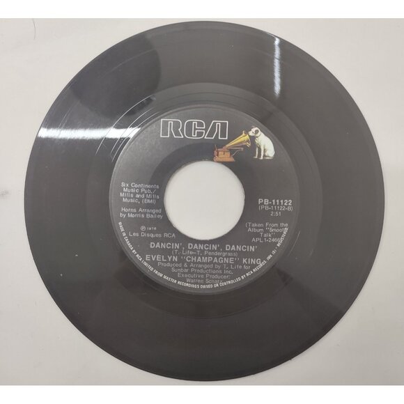 Evelyn Champagne King Shame / Dancin’ 7" 45 RPM Vinyl Record 1978 RCA Victor - Picture 2 of 5